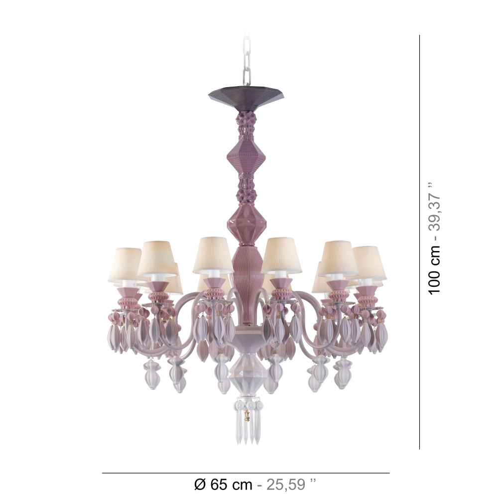 Lladrò Belle de Nuit 12-lights suspension lamp