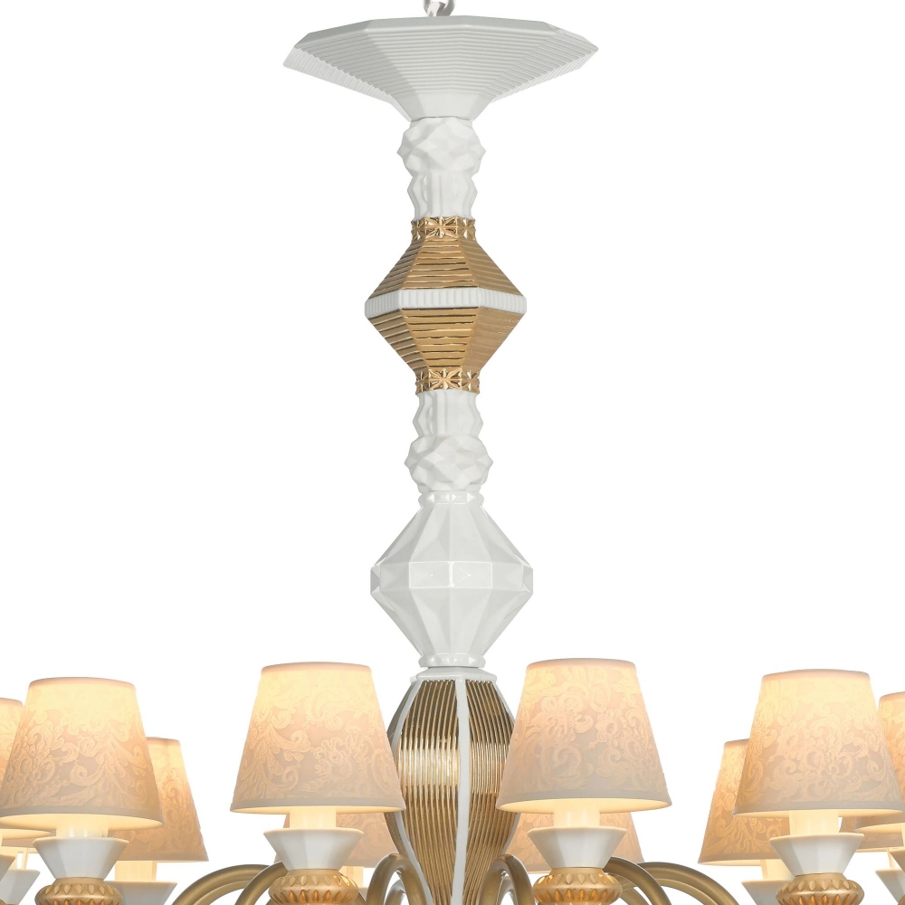 Lladrò Belle de Nuit 12-lights suspension lamp
