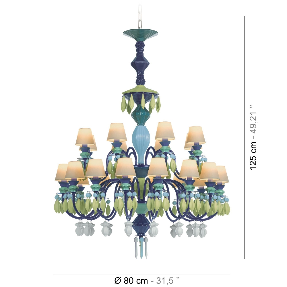 Lladrò Belle de Nuit 24-lights suspension lamp