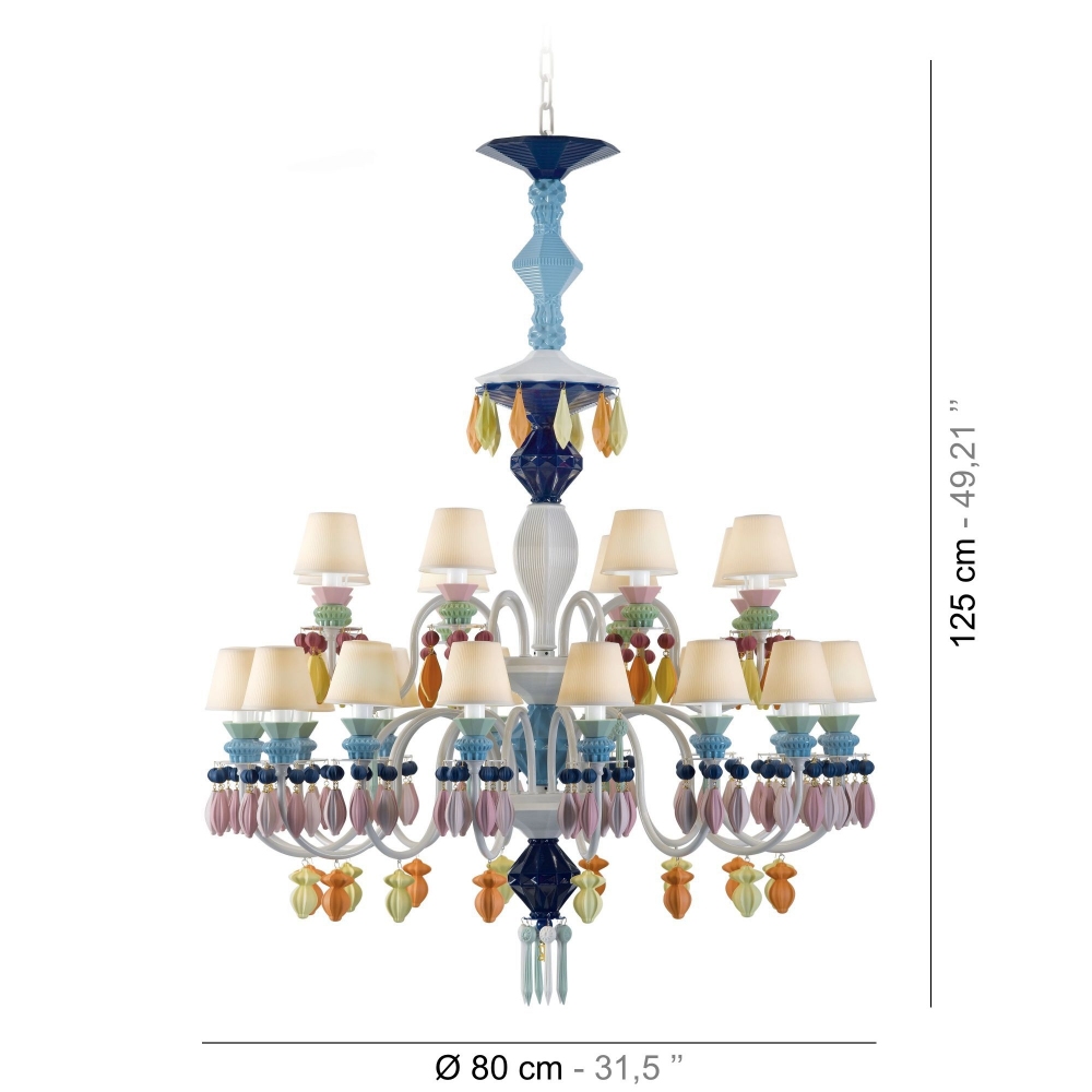 Lladrò Belle de Nuit 24-lights suspension lamp