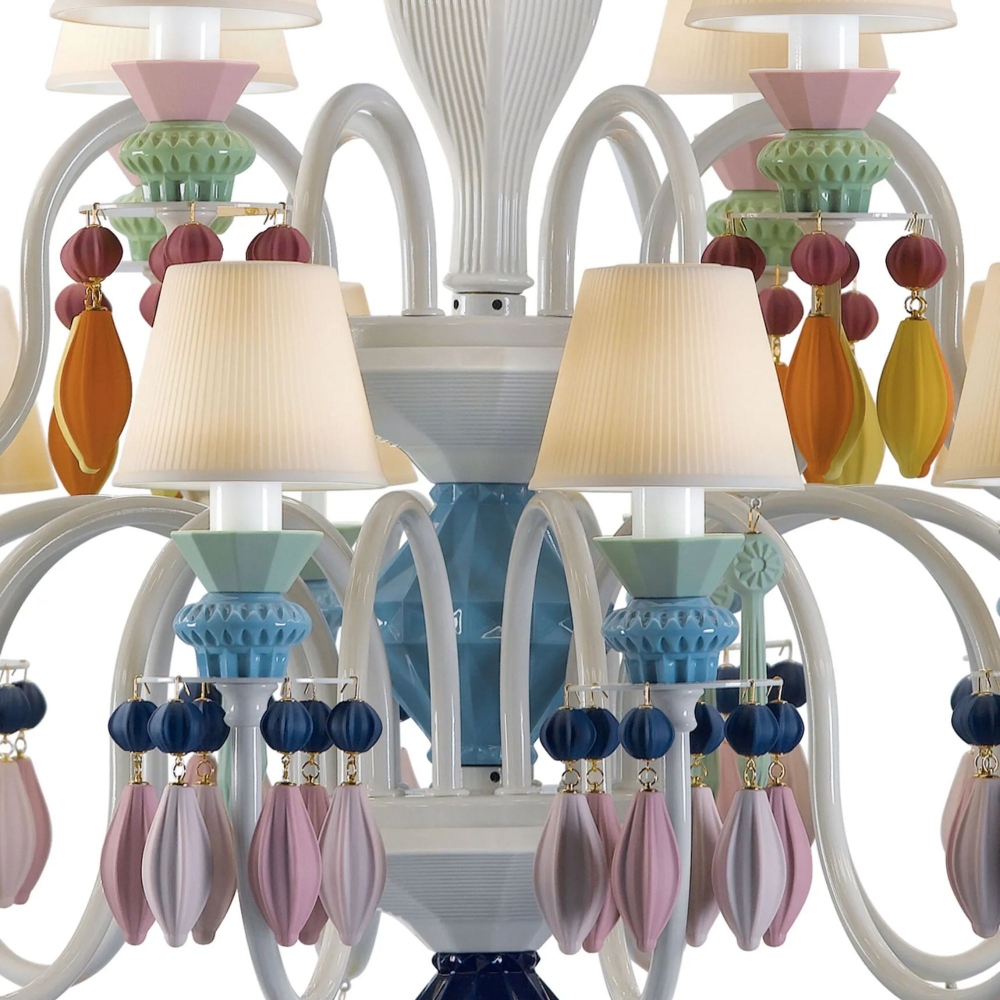 Lladrò Belle de Nuit 24-lights suspension lamp