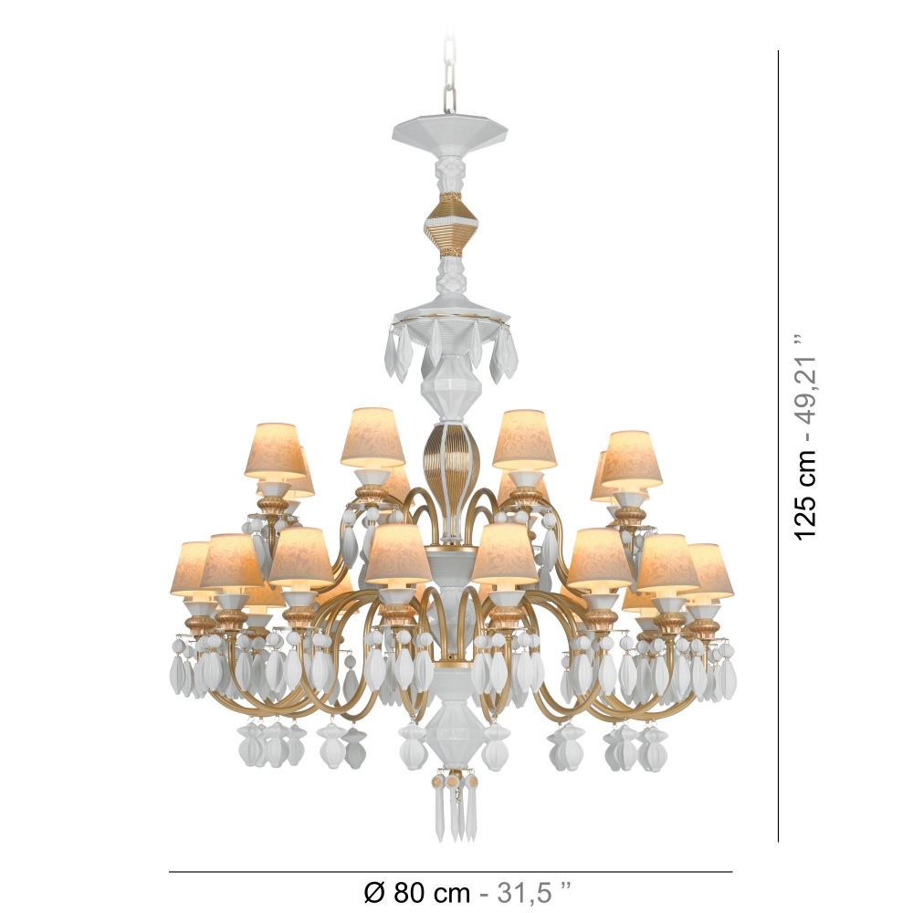 Lladrò Belle de Nuit 24-lights suspension lamp