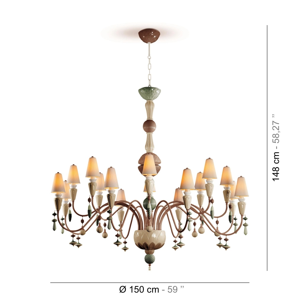 Lladrò Lampada a sospensione Ivy & Seed 16 luci grande