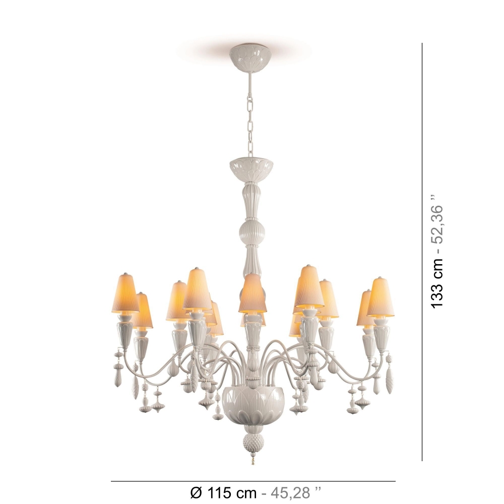 Lladrò Ivy & Seed suspension lamp with 16 lights / Medium