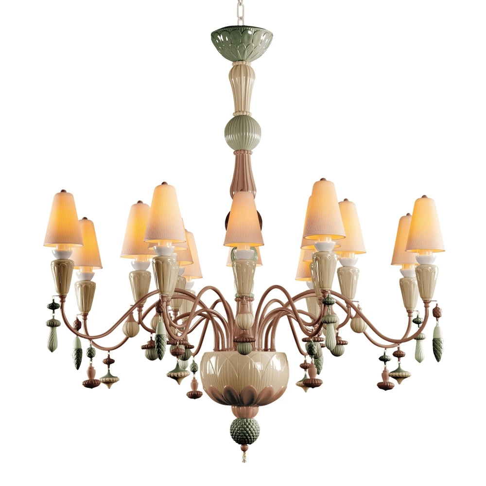 Lladrò Ivy & Seed suspension lamp with 16 lights / Medium