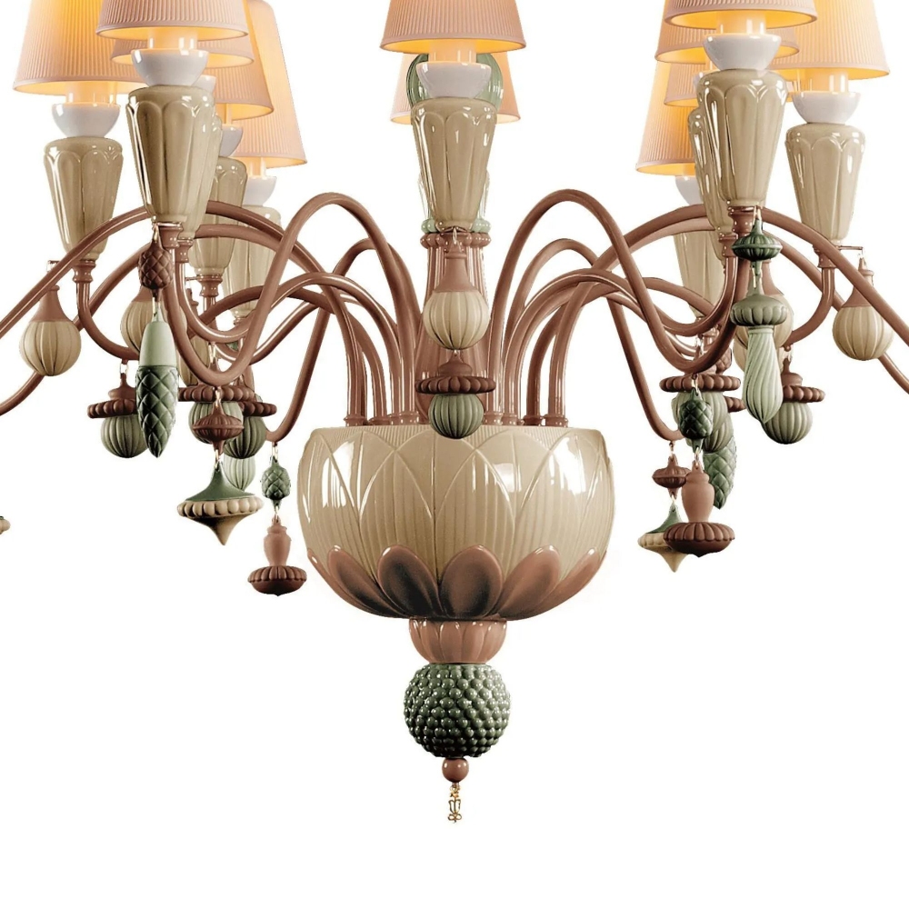 Lladrò Ivy & Seed suspension lamp with 16 lights / Medium