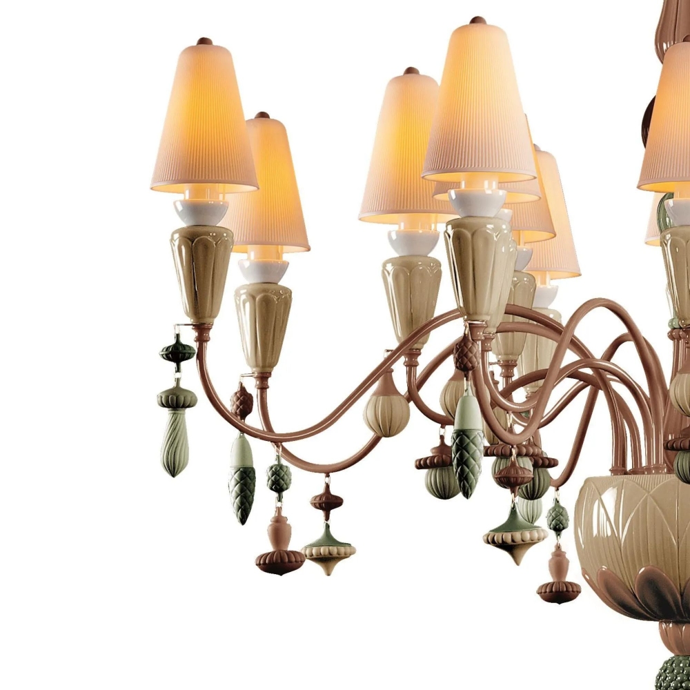 Lladrò Ivy & Seed suspension lamp with 16 lights / Medium