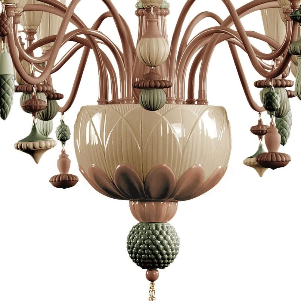 Lladrò Ivy & Seed suspension lamp with 16 lights / Medium
