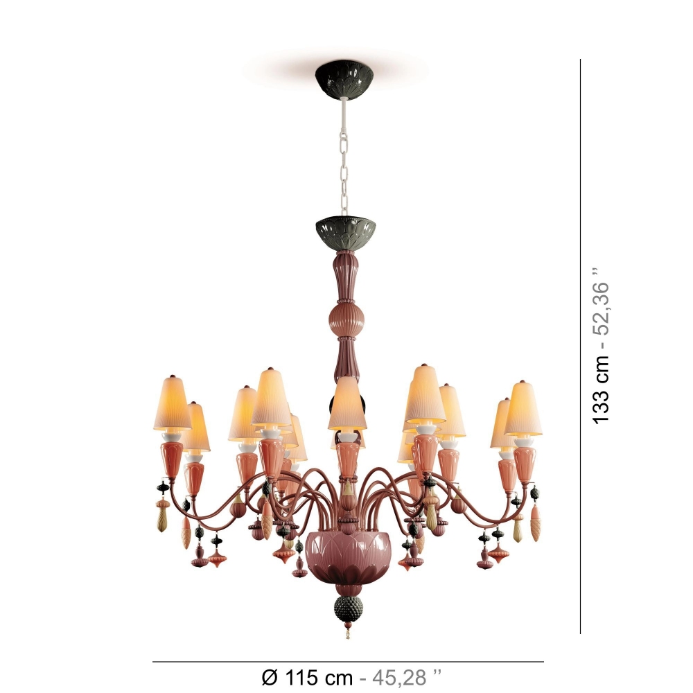 Lladrò Ivy & Seed suspension lamp with 16 lights / Medium