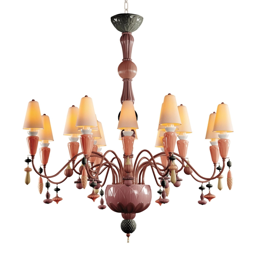 Lladrò Ivy & Seed suspension lamp with 16 lights / Medium