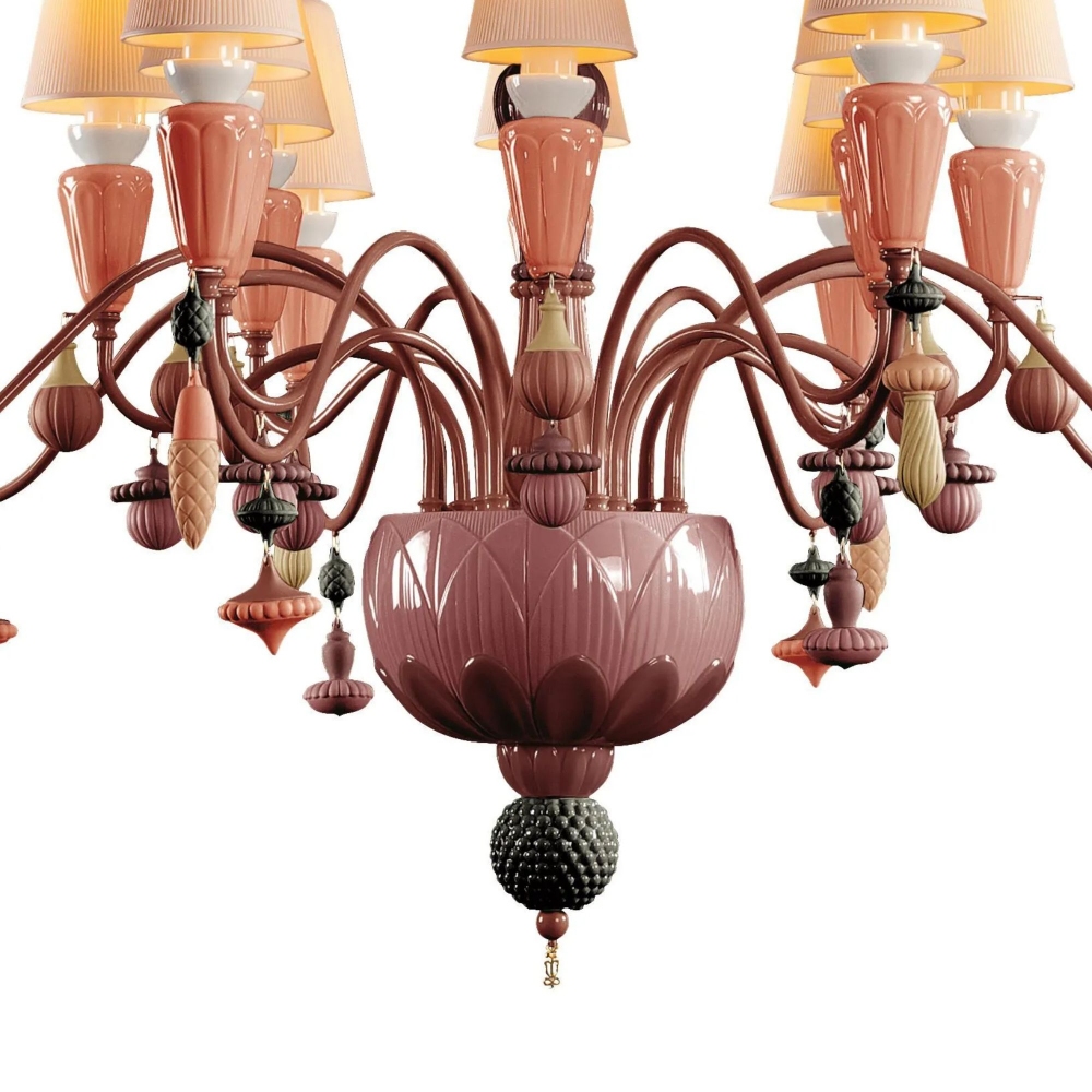 Lladrò Ivy & Seed suspension lamp with 16 lights / Medium