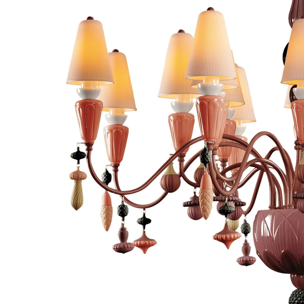 Lladrò Ivy & Seed suspension lamp with 16 lights / Medium