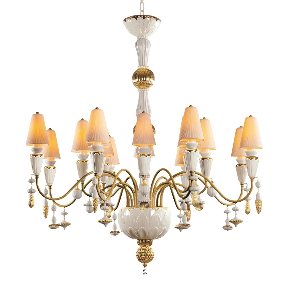 Lladrò Ivy & Seed suspension lamp with 16 lights / Medium