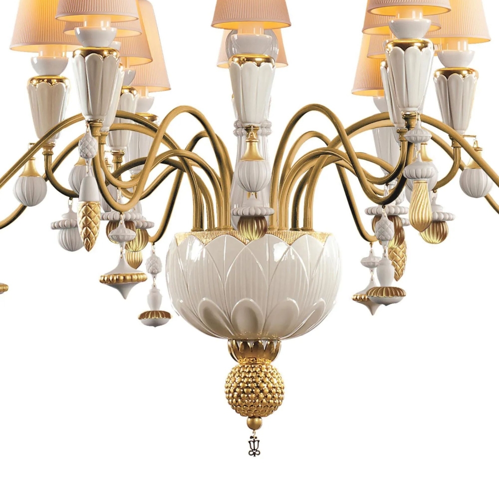 Lladrò Ivy & Seed suspension lamp with 16 lights / Medium