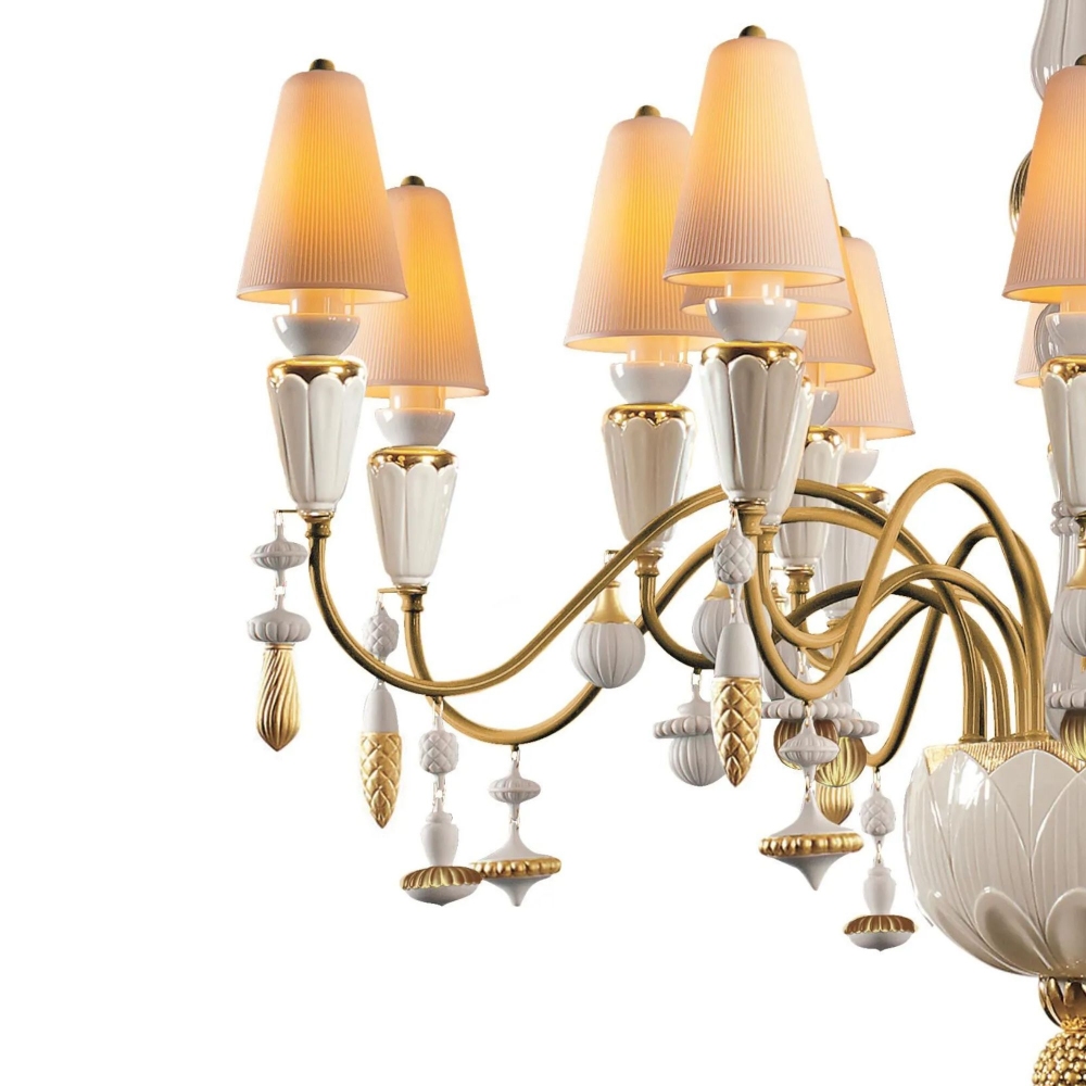 Lladrò Ivy & Seed suspension lamp with 16 lights / Medium
