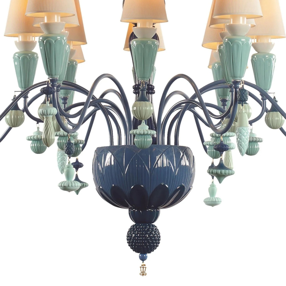 Lladrò Ivy & Seed suspension lamp with 16 lights / Medium