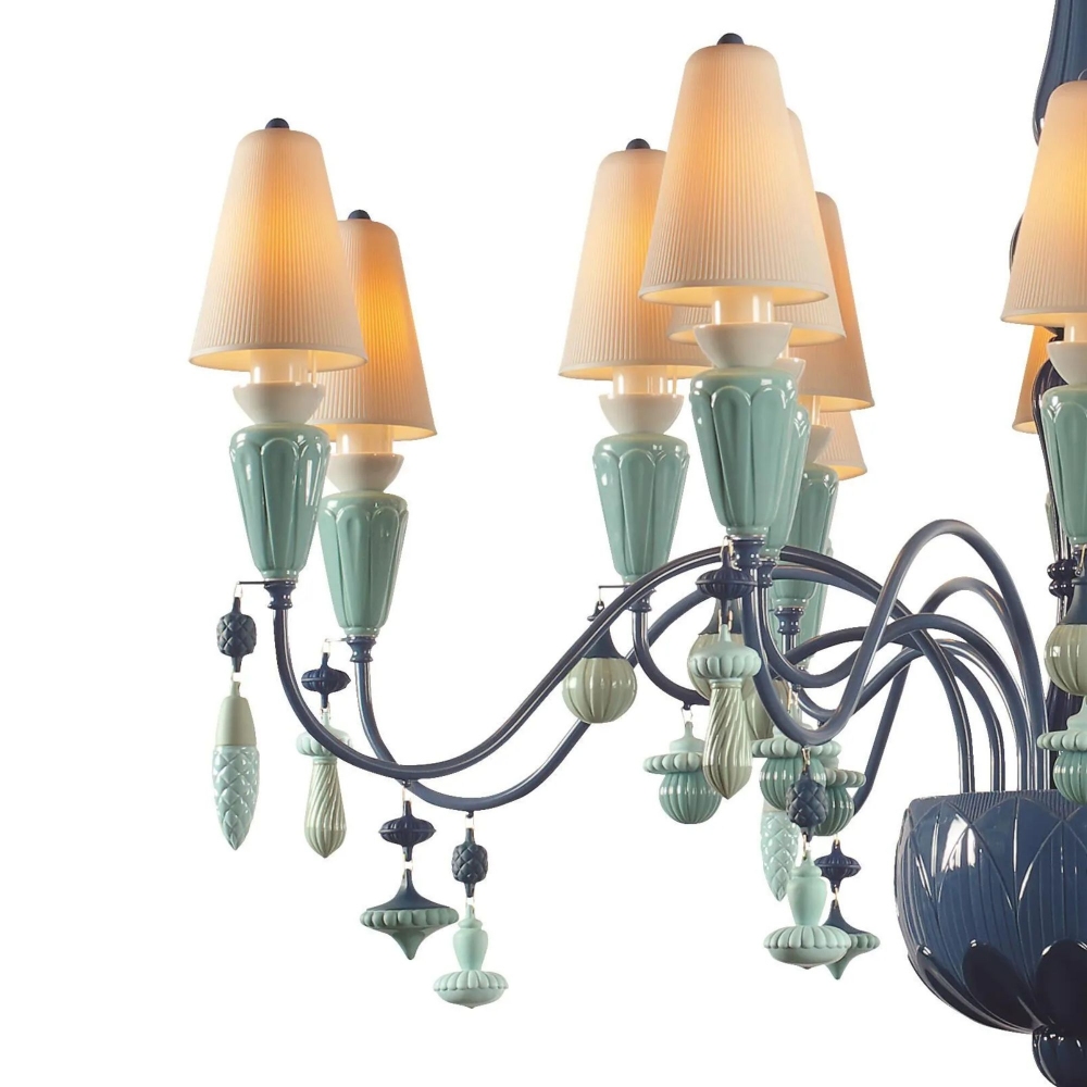 Lladrò Ivy & Seed suspension lamp with 16 lights / Medium