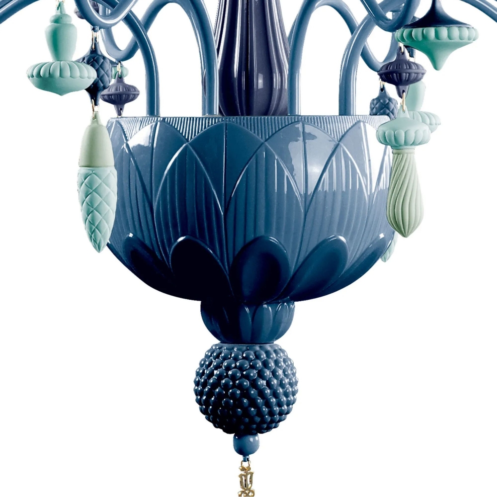 Lladrò Ivy and Seed 8 lights suspension lamp