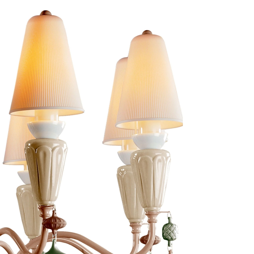 Lladrò Ivy and Seed 8 lights suspension lamp