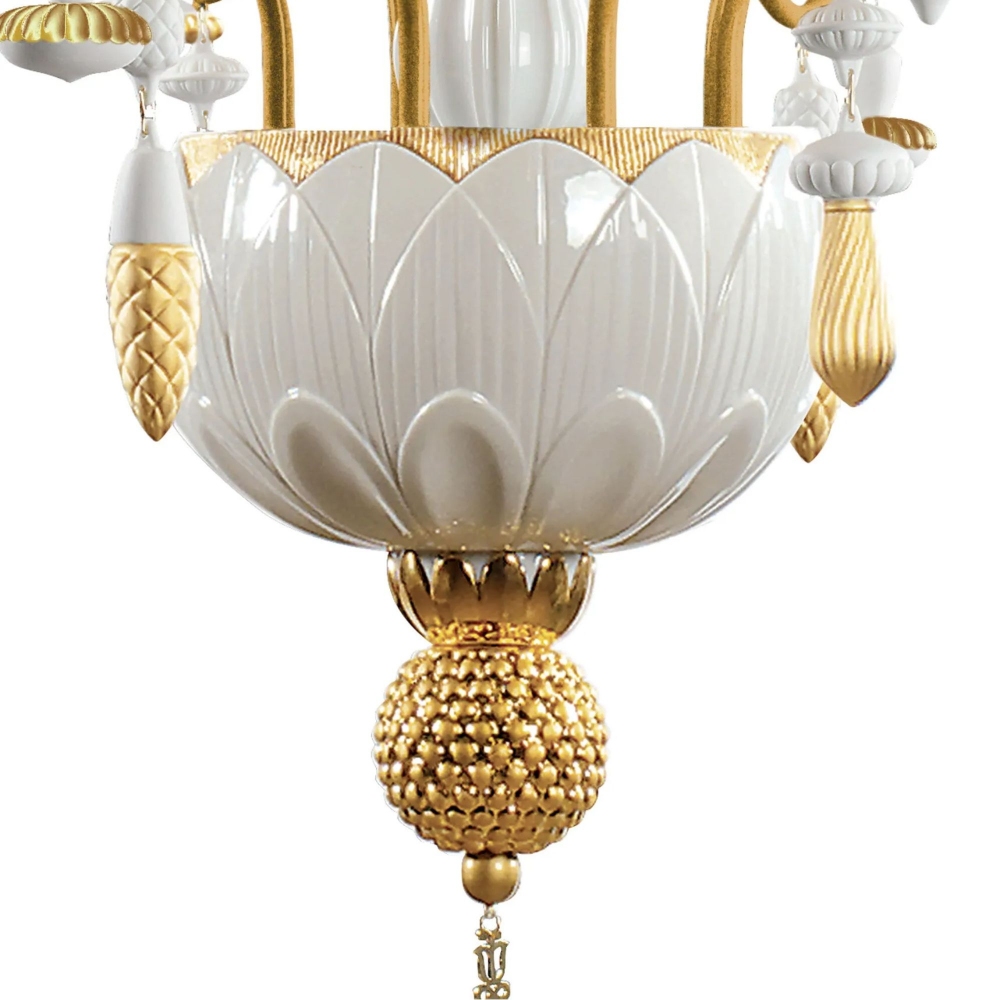 Lladrò Ivy and Seed 8 lights suspension lamp