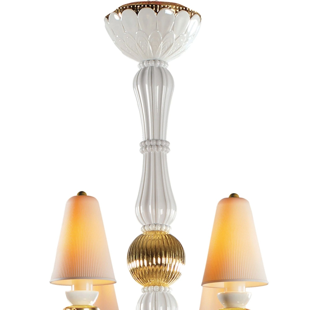 Lladrò Ivy and Seed 8 lights suspension lamp