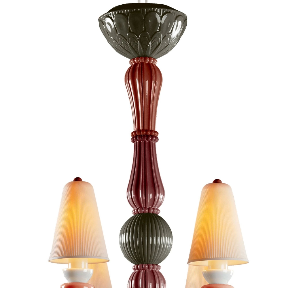 Lladrò Ivy and Seed 8 lights suspension lamp