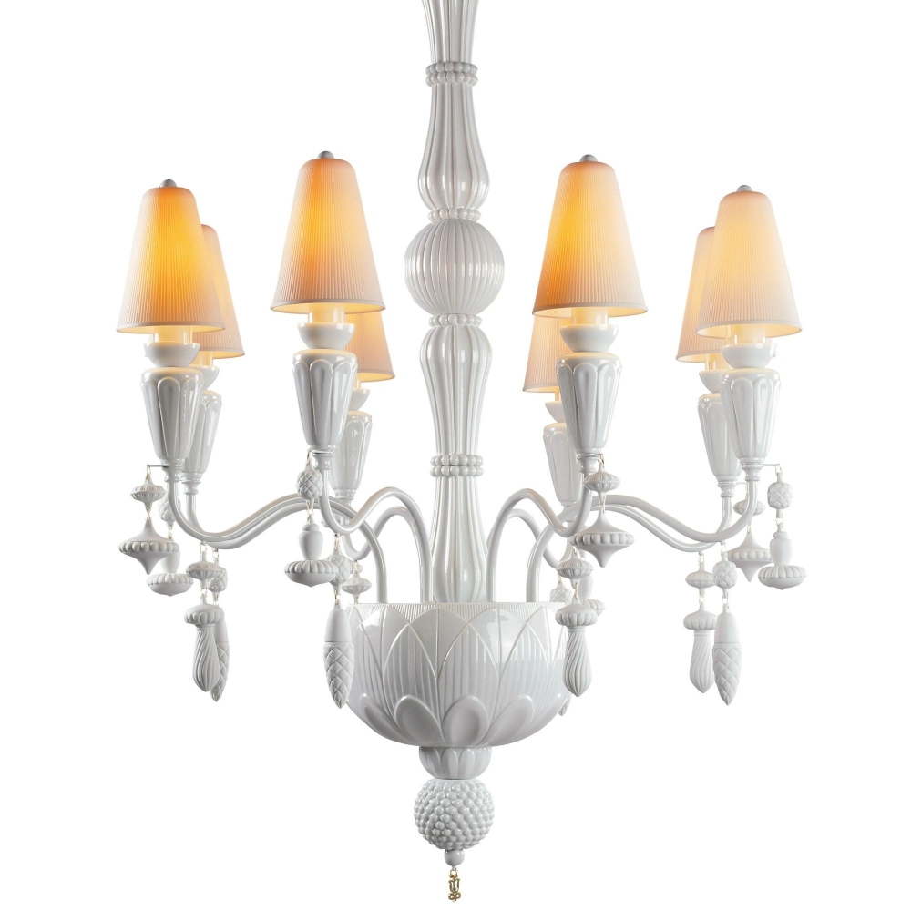 Lladrò Ivy and Seed 8 lights suspension lamp