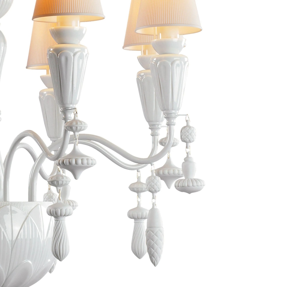 Lladrò Ivy and Seed 8 lights suspension lamp
