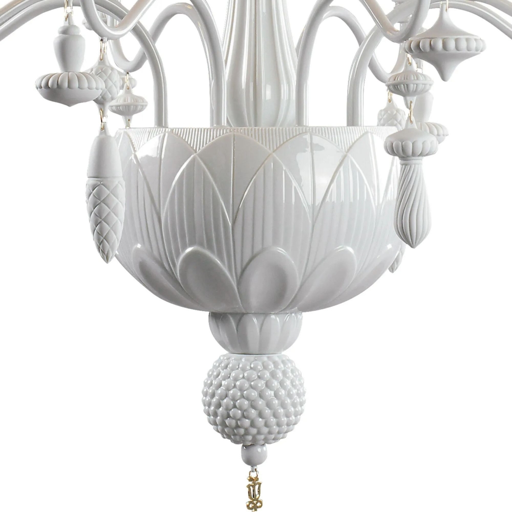Lladrò Ivy and Seed 8 lights suspension lamp