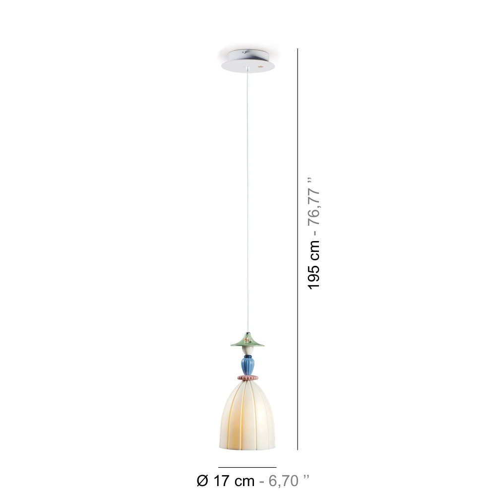Lladrò Mademoiselle Daniela Suspension Lamp
