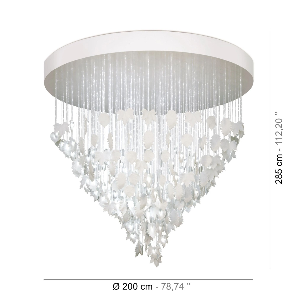 Lladrò Magic Forest Suspension Lamp 200 cm