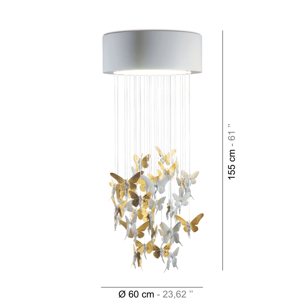 Lladrò Niagara Suspension Lamp 60 cm