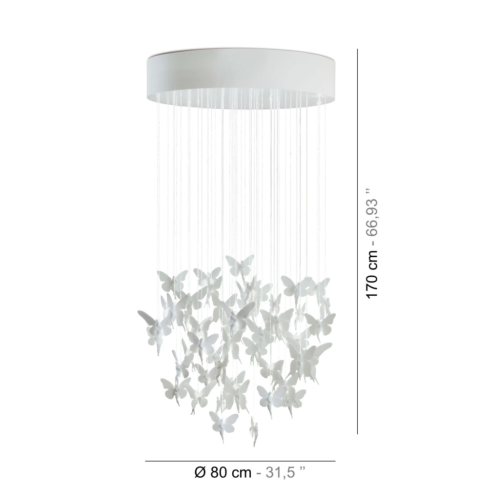 Lladrò Niagara Suspension Lamp 80 cm