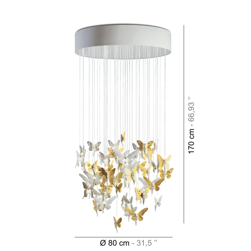 Lladrò Niagara Suspension Lamp 80 cm