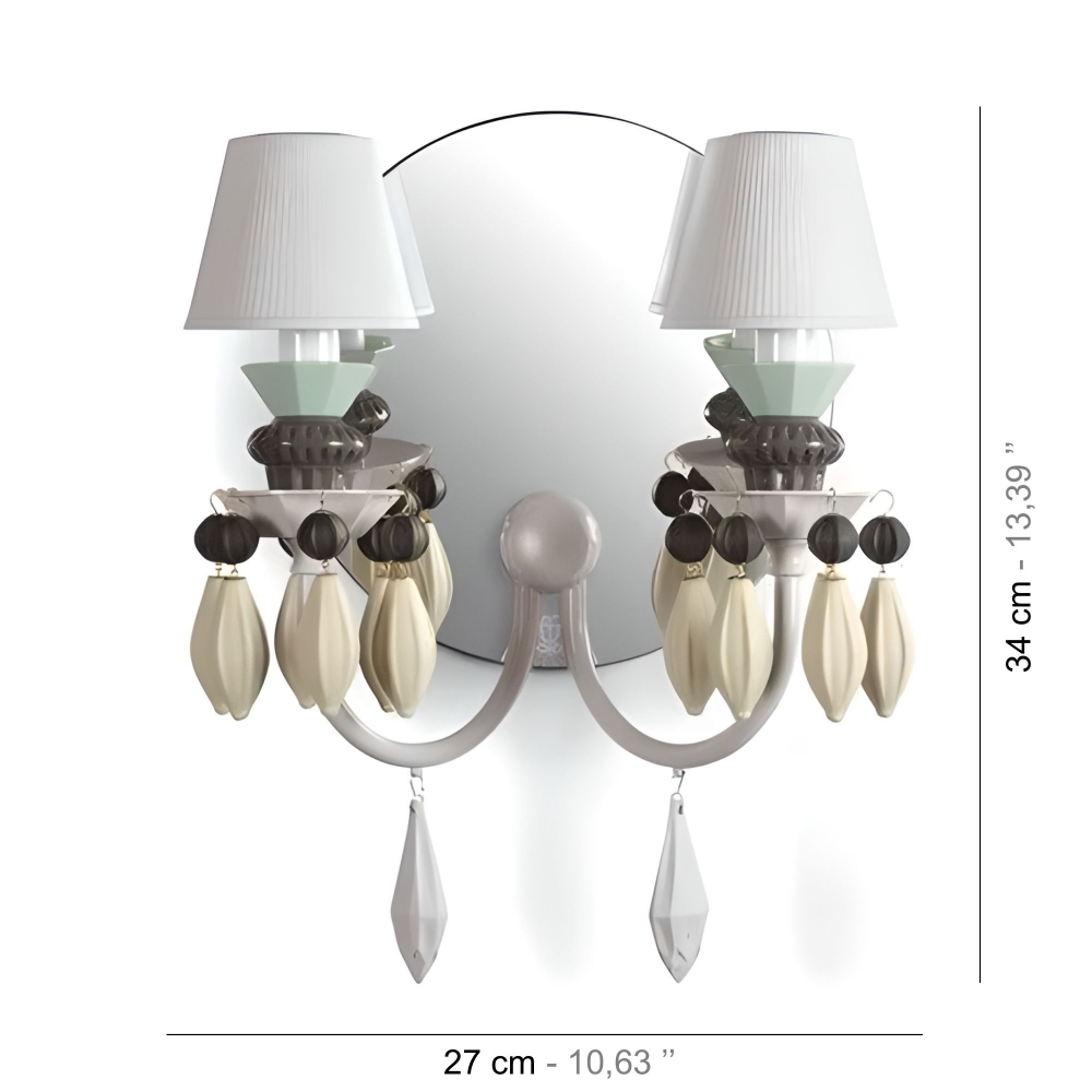 Lladrò Belle de Nuit 2-lights wall lamp