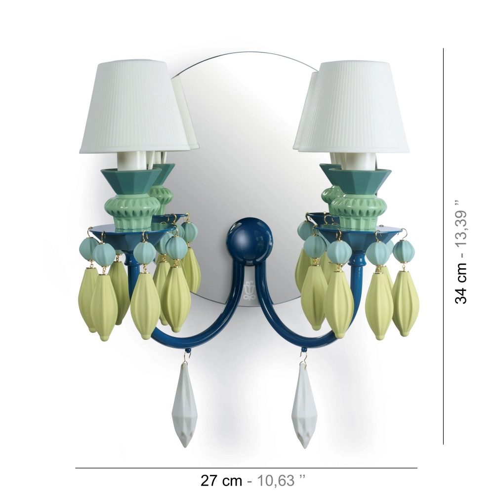 Lladrò Belle de Nuit 2-lights wall lamp
