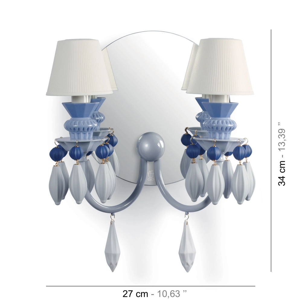Lladrò Belle de Nuit 2-lights wall lamp