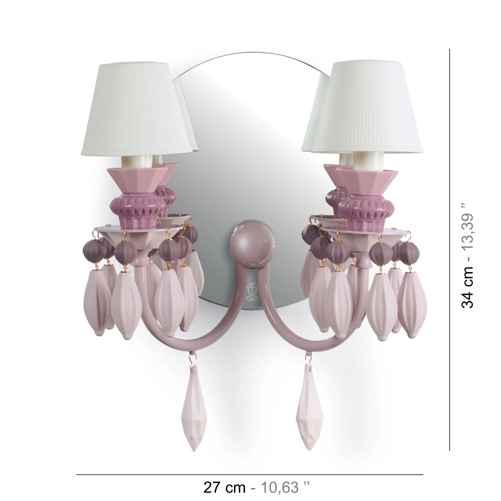 Lladrò Belle de Nuit 2-lights wall lamp