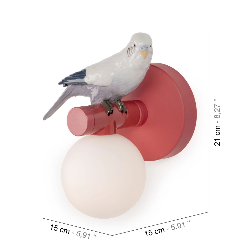 Lladrò Lampada da parete Parrot destra