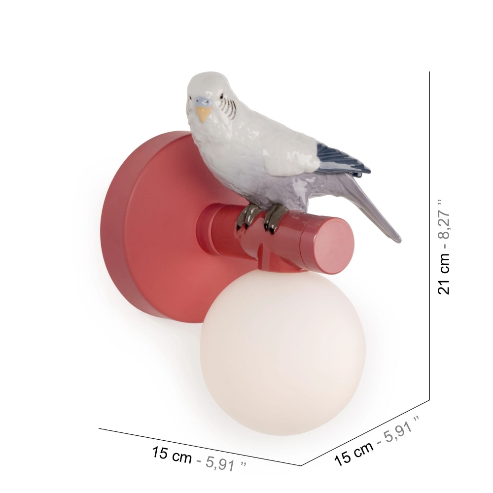 Lladrò Lampada da parete Parrot sinistra