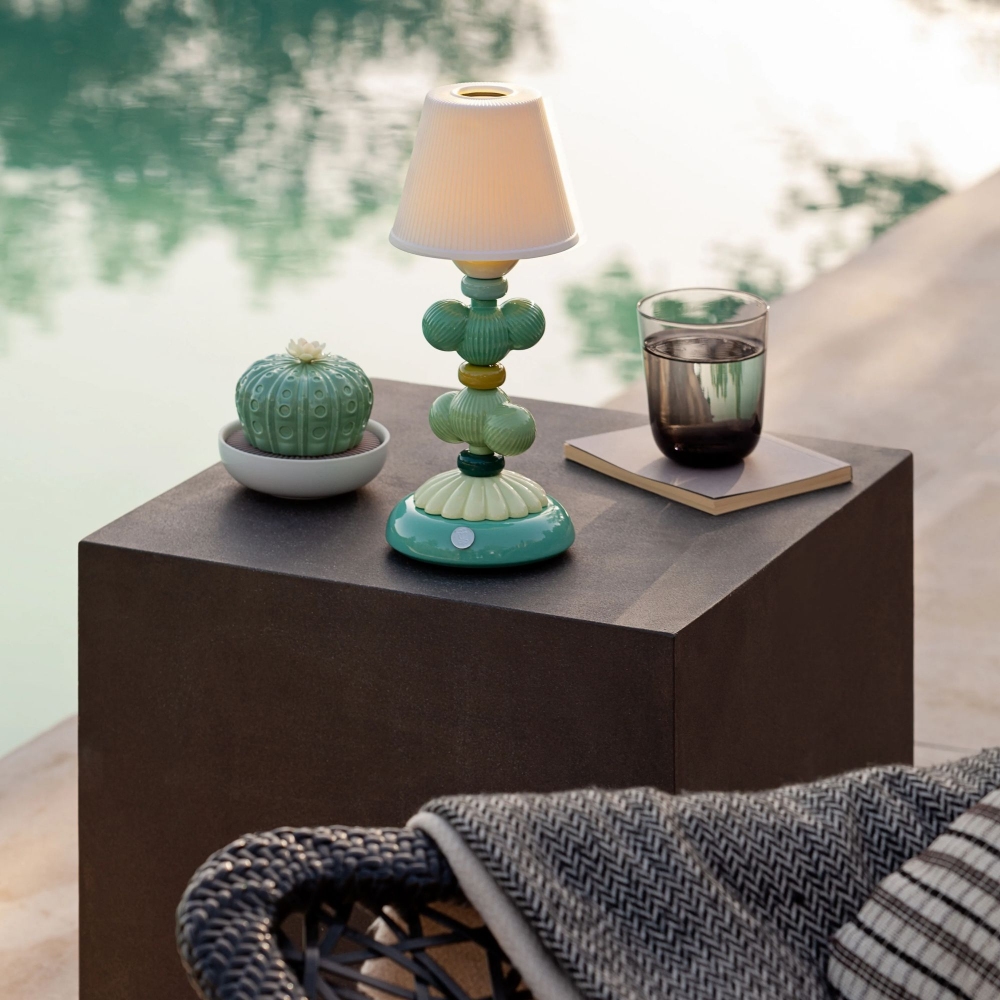 Lladrò Lampada da tavolo senza fili Firefly Cactus