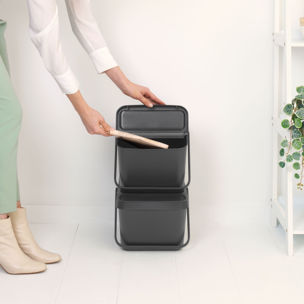Brabantia Pattumiera impilabile Sort & Go