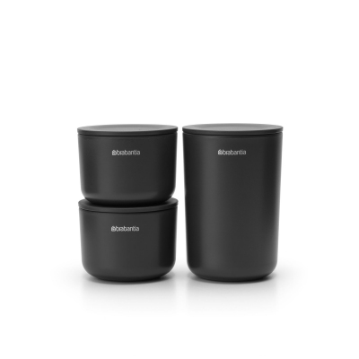 Brabantia Set 3 contenitori da bagno ReNew