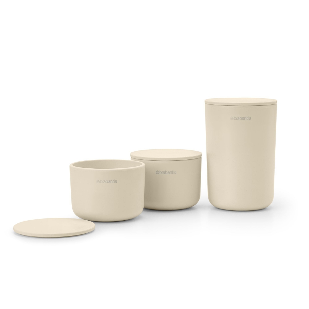 Brabantia Set 3 contenitori da bagno ReNew