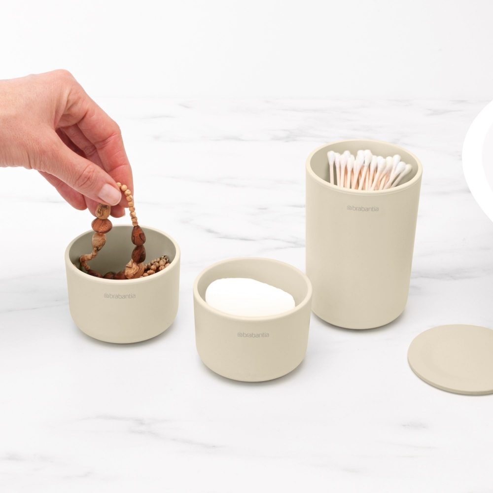Brabantia Set 3 contenitori da bagno ReNew