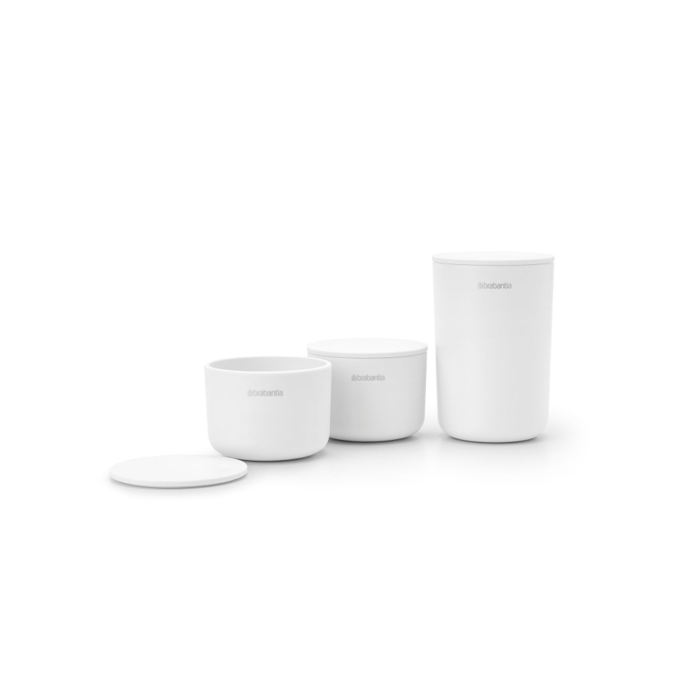Brabantia Set 3 contenitori da bagno ReNew