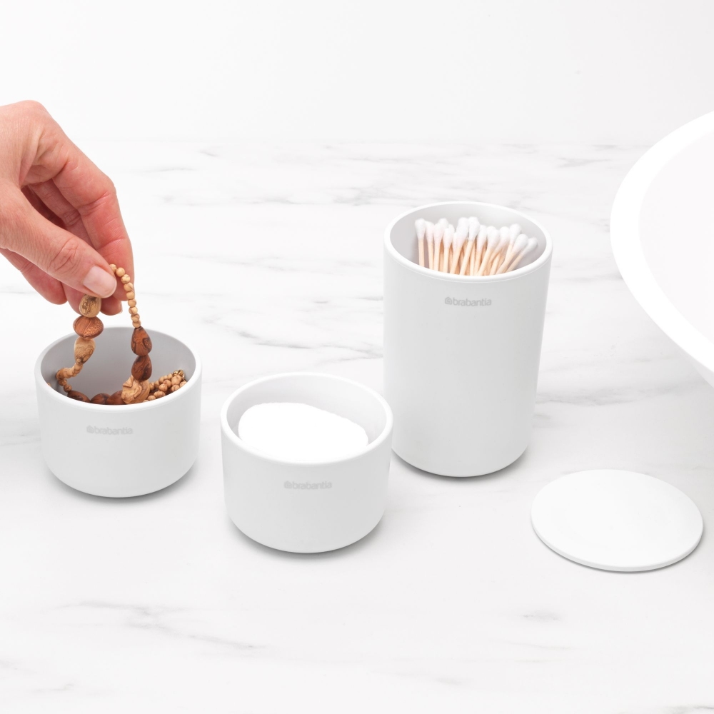 Brabantia Set 3 contenitori da bagno ReNew
