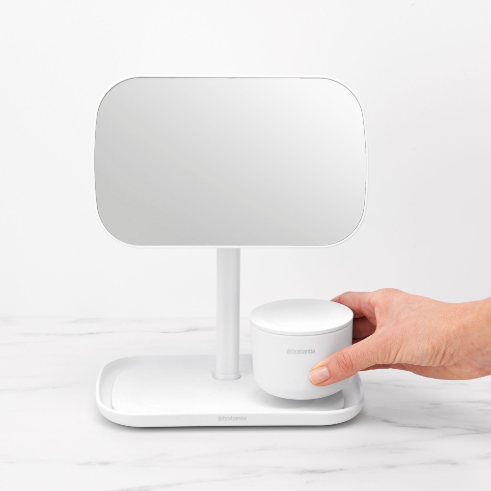 Brabantia Specchio da bagno con vassoio ReNew