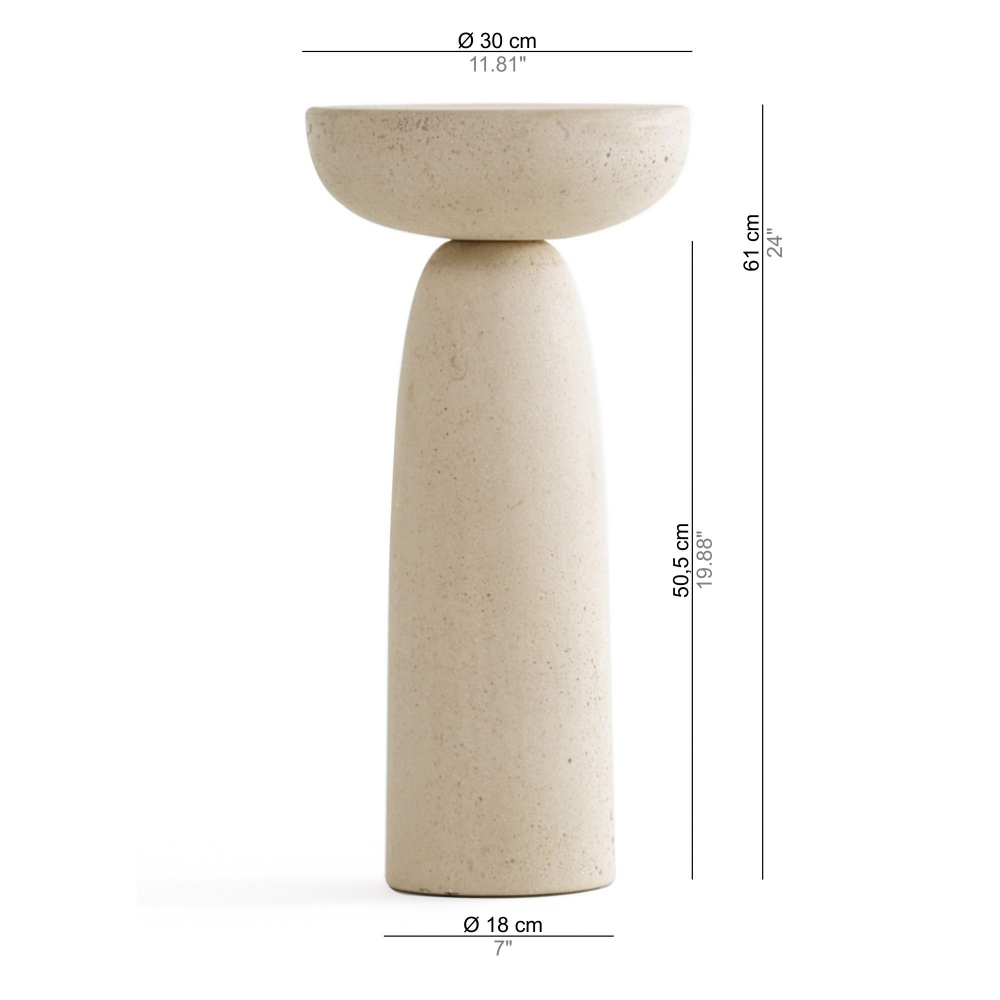 Mogg Tavolino in cemento Olo diam.30 cm x h 61 cm