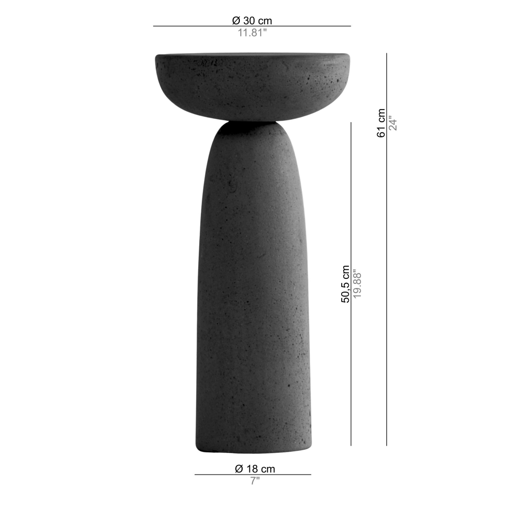 Mogg Tavolino in cemento Olo diam.30 cm x h 61 cm